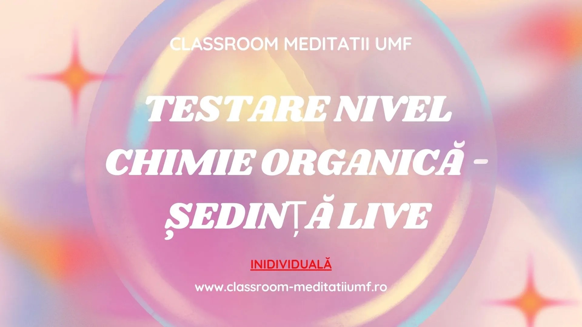 TESTARE NIVEL CHIMIE ORGANICĂ – ADMITERE UMF