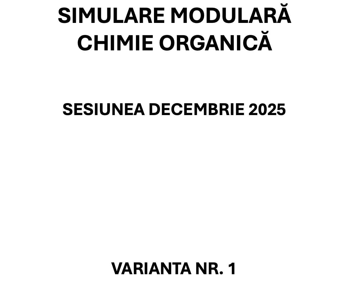 Înscriere simulare modulară chimie organică
